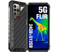 Ulefone Power Armor 18T Ultra 5G Téléphone Portable Incassable, Caméra Thermique, 24Go+512Go Noir