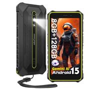 Ulefone Rugking 2 Pro AI Smartphone Incassable Android 15, Octa-Core Telephone Antichoc 5.45'' Corning Glas, 8Go+128Go/TF-2To, 4550mAh, Caméra 13MP, Lampe de Poche/3 Slot/IP69K/GPS/NFC-2Ans Garantie