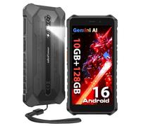 Ulefone RUGKING 2 Pro Téléphone incassable Android 16, 10 Go + 128 Go/TF-2 To, verre Corning 5,45", smartphone AI robuste, téléphone de chantier Octa-Core, 4550 mAh, 13 MP/4G, Dual Sim/NFC/IP68/OTG