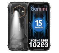 Ulefone RugKing 4 Pro Téléphone Portable Incassable, 16Go+128Go/SD-2To 10200mAh Batterie Android 15 Octa-Core AI Smartphone 48MP Caméra, 6,56" 120Hz/120LM LED/3-Slots/IP68/IP69K/OTG/GPS/NFC Noir