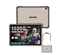 Ulefone RugKing Pad 2 Pro Tablette Incassable Android 16, 16Go + 256Go, 10,1" Pouces 90Hz Écran IP68 Robust, 10200mAh/OTG, 4G LTE eSIM, IP69K Étanche Appareil Photo 48MP, NFC, GPS, Lampe - Gris