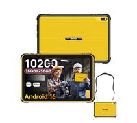 Ulefone RugKing Pad 2 Pro Tablette Incassable Android 16, IP68K Robuste 10200mAh, IP68K Écran 10,1" 90Hz 600 nits, 16GB+256GB Tablette avec eSIM, Caméra 48MP Étanche, 4G Double LTE, NFC,GPS,OTG,Jaune