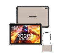 Ulefone Rugking Pad 2 Pro Tablette Incassable Android16, 16Go+128Go/TF 2TB eSIM 10200mAh Tablette,10.1pouces 8+48MP IP68K/IP69K, 90Hz Dual SIM 4G/GPS/NFC/OTG, Sangle avec Boucle Offerte Gris