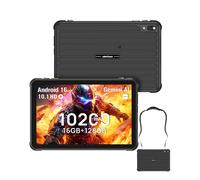 Ulefone Rugking Pad 2 Pro Tablette Incassable Android16, 16Go+128Go/TF2TB eSIM 10200mAh,10,1 Pouces Tablette Widevine L1 8+48MP IP68K/IP69K,Dual SIM 4G/GPS/NFC/OTG, Lanière Incluse Noir