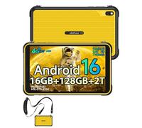 Ulefone RugKing Pad Pro AI Tablette Incassable 8.68 Pouces, Android 16, 16Go+128Go/TF-2To Tablette Tactile 7100mAh, 16MP Caméra Tablette Dual 4G SIM+eSIM/Octa-Core/Gemin AI/GPS/OTG/NFC/Verre Corning
