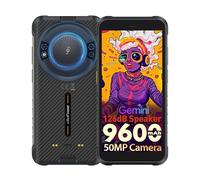 Ulefone RugKing Téléphone Portable Incassable IP68K, 9600mAh, Android 15 Octa-Core, AI Smartphone, 16Go+128Go/TF-2To, Caméra 50MP Étanche 5,99", Haut-Parleur 126dB, LED 126lm, 3-Slots SIM, NFC/OTG/GPS