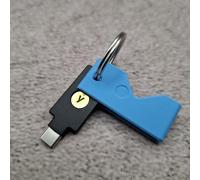 ULEIVA Étui de protection compatible avec Yubico Yubikey 5 NFC (USB-A)/ 5C NFC (USB-C) Étui de protection pour clé de sécurité au choix (bleu clair, 5C NFC (USB C))