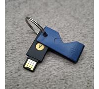 ULEIVA Étui de protection compatible avec Yubico Yubikey 5 NFC (USB-A)/ 5C NFC (USB-C) - Étui de protection pour clé de sécurité au choix (bleu métallisé, 5 NFC (USB A))