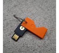 ULEIVA Étui de protection compatible avec Yubico Yubikey 5 NFC (USB-A)/ 5C NFC (USB-C) - Étui de protection pour clé de sécurité au choix (orange, 5 NFC (USB A))