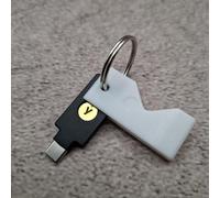 ULEIVA Étui de protection compatible avec Yubico Yubikey 5 NFC (USB-A)/ 5C NFC (USB-C) Étui de protection pour clé de sécurité au choix (blanc, 5C NFC (USB C))