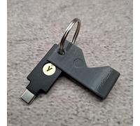 ULEIVA Étui de protection compatible avec Yubico Yubikey 5 NFC (USB-A)/ 5C NFC (USB-C) Étui de protection pour clé de sécurité au choix (gris, 5C NFC (USB C))