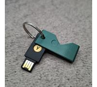 ULEIVA Étui de protection compatible avec Yubico Yubikey 5 NFC (USB-A)/ 5C NFC (USB-C) - Étui de protection pour clé de sécurité au choix (vert métallisé, 5 NFC (USB A))