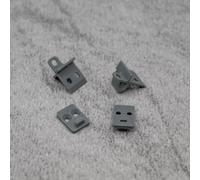 ULEIVA Kit de fixation de tringle de traction + 2 embouts gris de rechange compatibles avec IKEA KVARTAL - Pièce de rechange pour tringle à rideaux - Gris