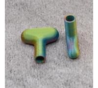 ULEIVA Lot de 2 clés à douille de rechange vert-rose type S compatible avec robinet extérieur Kemper Frosti 578 579 robinet clé pour robinet extérieur (vert-rose)
