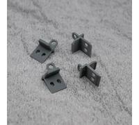 ULEIVA Lot de 4 fixations de rechange pour tringle à rideaux - Gris - Compatible avec IKEA KVARTAL - Pièce de rechange pour tringle à rideau - Gris