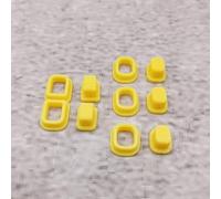 ULEIVA Lot de 5 boutons d'alimentation de rechange, jaunes, compatibles avec Garmin Etrex Power Button GPS Ordinateur de vélo Pièce de rechange (jaune)