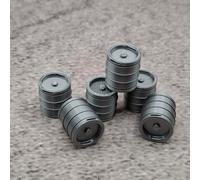 ULEIVA Lot de 6 fûts à bière de 30 litres compatibles avec LGB Spur G 1:22,5 - Accessoires de brasserie ferroviaire de jardin (6 pièces de 30 litres)