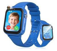 uleway Montre Connectée Enfant 4G Débloqué, IP67 Étanche Montre Enfant Connectée Débloqué avec Un Écran de 1,83", Appareil Photo, Réveil, Jeux de Réflexion, Cadeau pour Filles Adolescents 4-16, Bleu