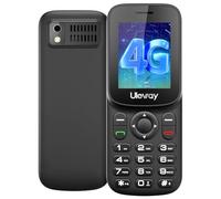 uleway Téléphone Portable 4G pour Seniors - Double SIM Débloqué, Écran LCD 1,77", Chargement USB-C, Appels Rapides, Radio FM, Lampe Torche - Téléphone Compact et Facile à Utiliser