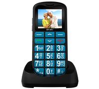 uleway Téléphone Portable Senior Débloqué 1.8" LCD Écran avec Grandes Touches | Haut Volume |Bouton SOS |FM| Lampe Torche et Station de Charge,Telephone pour Personne Agées（ Blau）