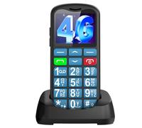 uleway Téléphone Portable Senior Débloqué Âgées, 4G Grandes Touches,Faciles à Utiliser, Volume Élevé, Prise en Charge Nano SIM, Bouton SOS, Numérotation Rapide, Écran 1,77 Pouces, USB-C, Bleu