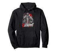Ulfberht Épée Viking Loup Runes Norse Rouge Lune Sweat à Capuche