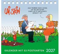 Uli Stein Postkartenkalender 2027: 53 abtrennbare und gut beschreibbare Postkarten | Stabiler Tischkalender und Wochenkalender mit Cartoons