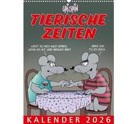Uli Stein Tierische Zeiten 2026: Monatskalender für die Wand: Praktischer Terminplaner zum Aufhängen