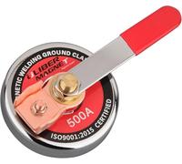 ULIBERMAGNET Pince De Sol De Soudage MagnéTique,Support De Soudure 500amp Avec PoignéE,Pince De Soutien MagnéTique Forte De Queue De Cuivre Pour Le Traitement De Coupe De Soudeur