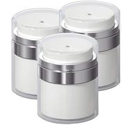 Ulife Mall 3 Pièce Pompe Sans Air, 30ml Pompe Vide Rechargeable Bouteille Crème de Crème Portable Distributeur de Crème à Pompe Vide Récipient de Crème pour Les Voyages