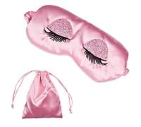 Ulife Mall Masque de Sommeil en Satin Bandeaux pour les yeux en Soie Doux Filles Femmes Masque de Nuit Couverture de l'oeil Masques de Couchage pour Adultes Couples Amoureux La Saint-Valentin