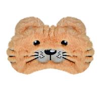 Ulife Mall Mignon Masque de sommeil pour les yeux en forme de tigre pour enfants, masque de nuit drôle et doux en peluche avec motif d'animal, masque en soie de fraise pour filles, garçons, femmes et