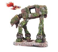 Ulifery Décorations d'aquarium Star Wars - Décoration d'aquarium Cool - Décoration d'aquarium - Robot Poisson Extraterrestre - Décoration pour Aquarium Betta - Taille S