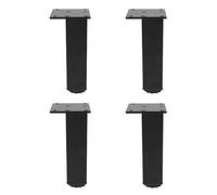 Ulifestar Lot de 4 pieds de meubles réglables de 150 mm, pieds de support en alliage d'aluminium, pieds de rechange robustes pour canapé, lit, bureau, meuble TV, canapé, table basse, buffet, armoire,