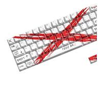 ULIJTH 74Key Side Print Translucents Keycaps Original Profile Objection Sustained Theme Backlit Keycap For Mechanical Keycaps