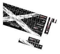 ULIJTH 74Key Side Print Translucents Keycaps Original Profile Objection Sustained Theme Backlit Keycap For Mechanical Keycaps