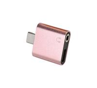 ULIJTH Adaptateur de charge sonore USB C - Sortie simultanée de 3,5 mm - Prend en charge rapidement la texture en alliage d'aluminium pour smartphone - Double port USB C - Son et adaptateur