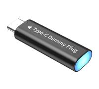 ULIJTH Adaptateur virtuel en alliage d'aluminium de type C avec puce EDID programmable pour contrôle à distance sans pilote, émulateurs d'affichage Plug and Play