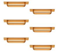 ULIJTH Bandes améliorées de 147 mm - Poignées de porte adhésives en aluminium - Montage facile pour surfaces lisses - Armoires coulissantes - Poignées de placard adhésives pour verre