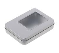 ULIJTH Boîte de rangement rectangulaire en fer blanc avec couvercle à remplir - Support de collecte vide pour argent, pièces de monnaie, bonbons pour fermer - Boîte de rangement pour bouteille