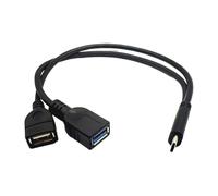 ULIJTH Câble adaptateur hôte pratique de type C vers USB 3, 30 cm, prend en charge la fonction avec convertisseurs d'extension de transfert de données 5 Gbit/s