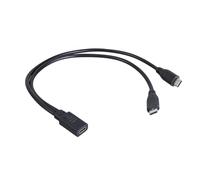 ULIJTH Câble répartiteur de type C vers type C femelle vers 2 mâles pour connecter et charger deux appareils de type C à la fois
