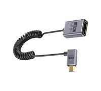 ULIJTH Câble spiralé 2.1 pour appareil photo Microed vers la norme 8K60Hz 48Gbps Transmission Prend en charge la structure coaxiale dynamique HDR Câble microed