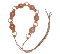 ULIJTH Ceinture large réglable en cuir PU pour femme avec décorations turquoises pour diverses occasions Ceinture Western Disc Ceinture turquoise pour femmes, a, taille unique