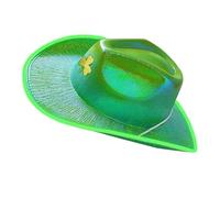 ULIJTH Chapeau de trèfle vert à LED populaire pour la StPatricks - Accessoires de fêtes irlandaises - Chapeau de fête sur le thème du festival - Couvre-chef pour tous les âges