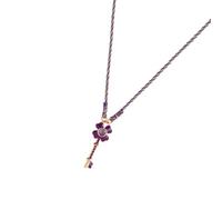 ULIJTH Collier avec pendentif en forme de goutte à quatre feuilles avec détails vibrants réglables pour elle, taille unique, Comme décrit, Comme décrit.
