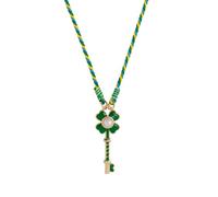 ULIJTH Collier avec pendentif en forme de goutte à quatre feuilles avec détails vibrants réglables pour elle, taille unique, Comme décrit, Comme décrit.