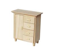 ULIJTH Commode rétro en bois échelle 1/12 avec tiroirs lisses, meubles de chambre miniature, meuble de chambre à coucher, petite armoire vintage pour décorations de maisons de poupées