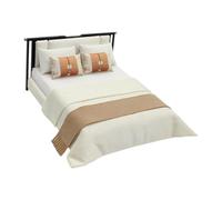 ULIJTH Ensemble de meubles de chambre à coucher teintés crème pour les amateurs de modèles architecturaux développés avec des chromes doux et des mesures d'économie d'espace