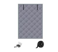 ULIJTH Ensemble de rideaux de fenêtre bloquant le froid en tissu Oxford pour éviter la perte de chaleur, comprend 20 clous et bandes de fixation, ensemble de rideaux thermiques d'hiver isolants